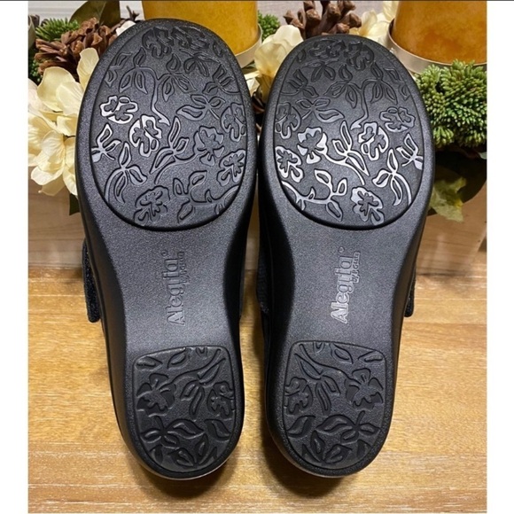 Alegria Lauryn Metallic Comfort Slip On Loafers Blue EU 37 Wide NWOB - Picture 10 of 15